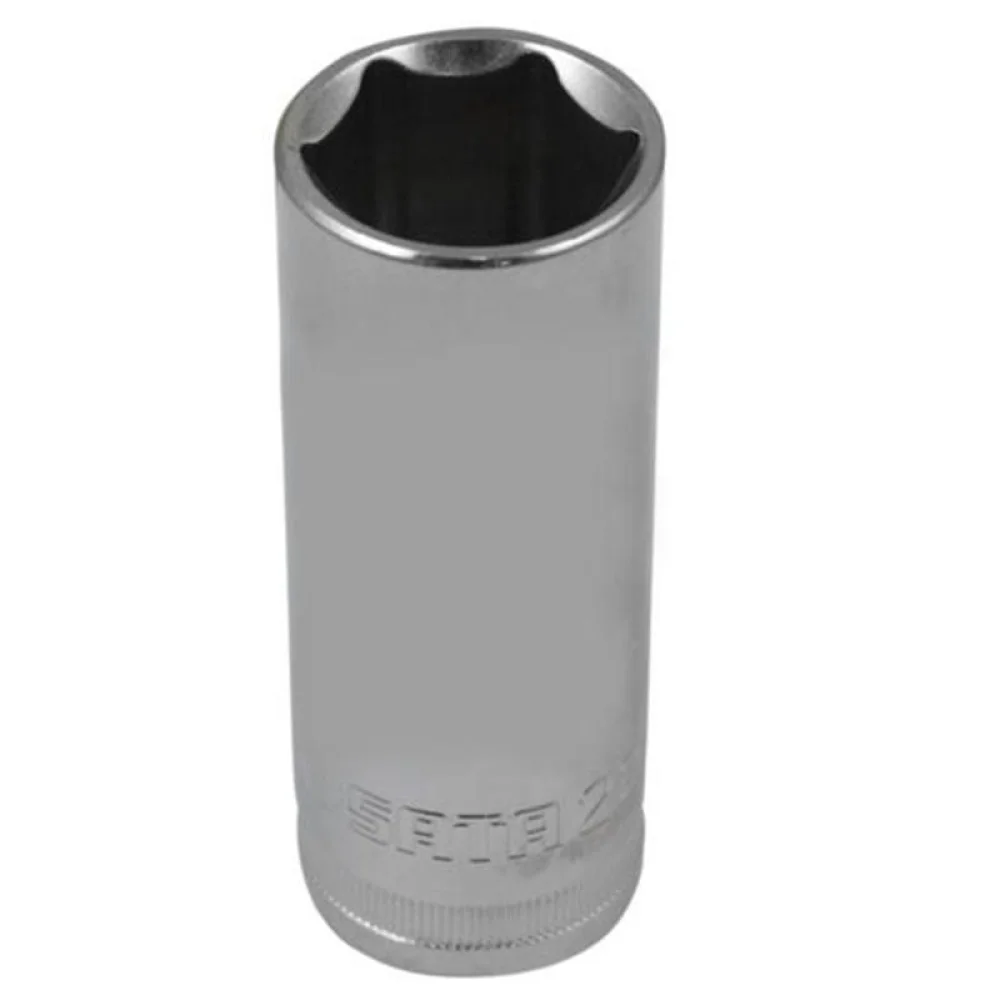 Soquete Sextavado Longo Encaixe 1/2" CRV 1/2X22MM Sata ST13413SC