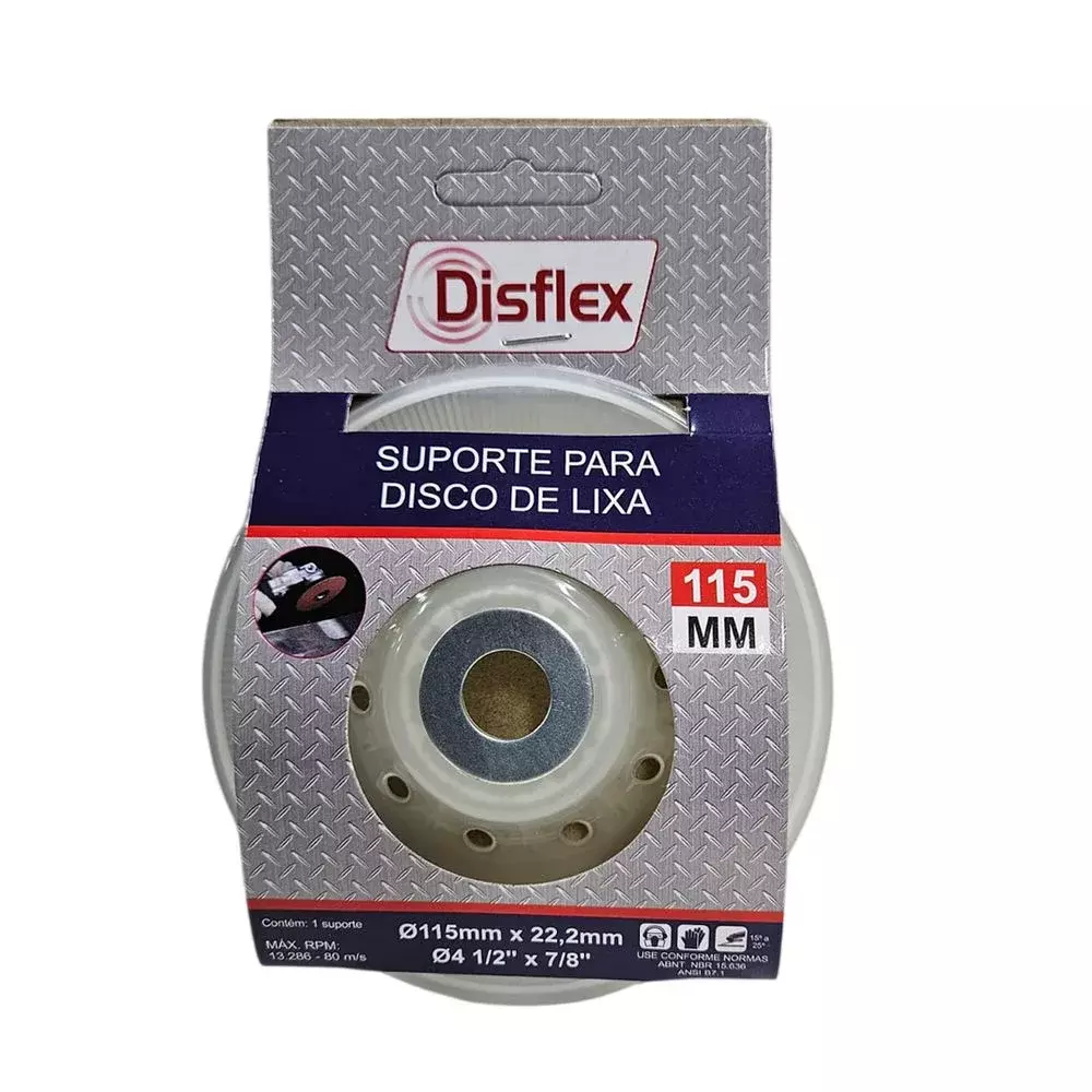 Suporte de Disco de Lixa Semi-Flexivel 4.1/2" Disflex 22004