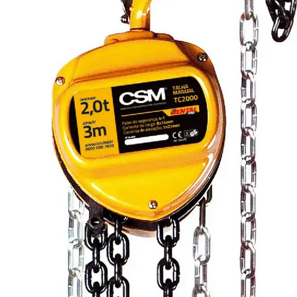 Talha Manual Compacta DE Corrente 2TX3M Csm TC 2000