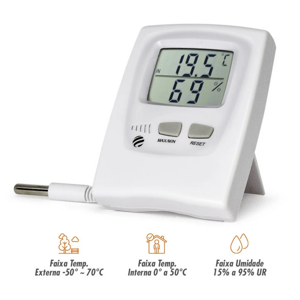 Termo-Higrometro Digital -10A50 CELSIUS Incoterm T-THI-0030.00
