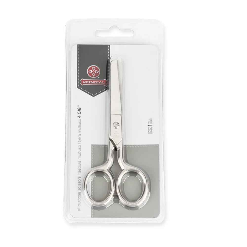 Tesoura de Bolso Escolar e Multiuso Ponta Redonda 4.5/8" Mundial CR430
