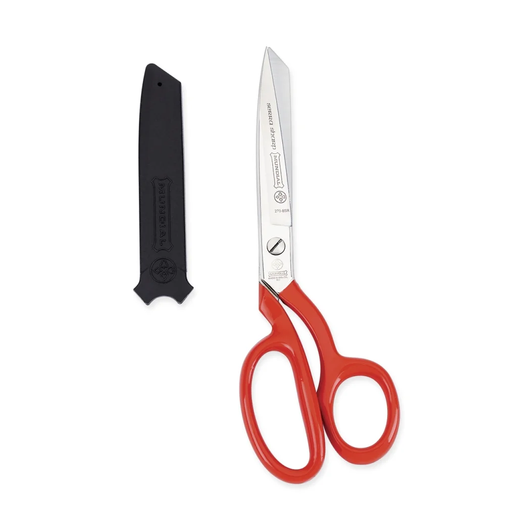 Tesoura de Costura Industrial Forjada Cabo Vermelho 8" Mundial 270-8SR