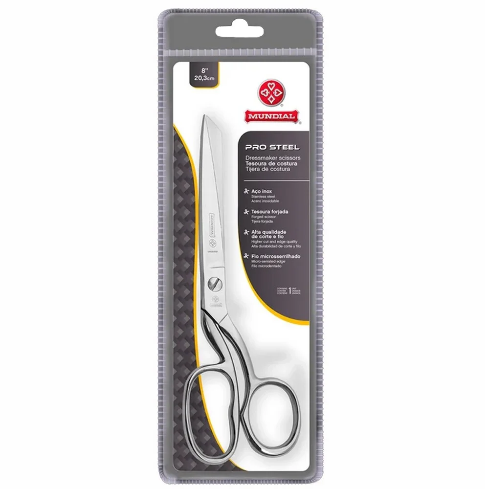 Tesoura de Costura Pro Steel 8" Mundial CR3470-8