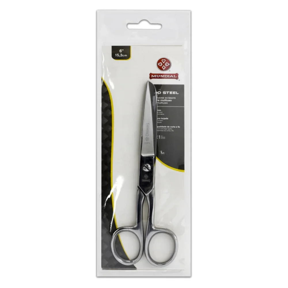 Tesoura Multiuso Pro Steel 6" Mundial CR3445-6