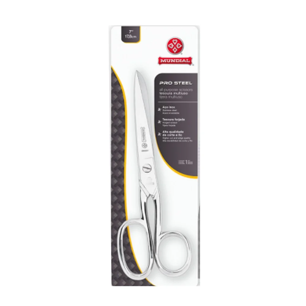 Tesoura Multiuso Pro Steel 7" Mundial CR3445-7