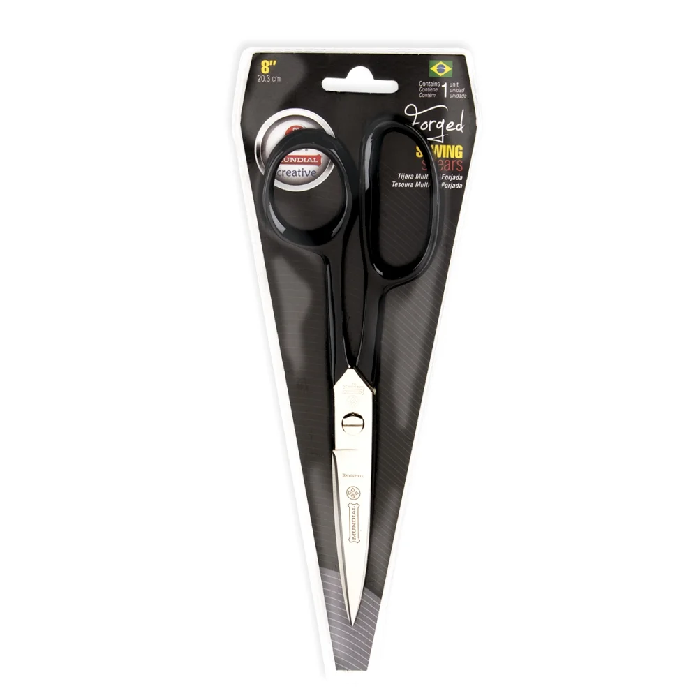 Tesoura Utilitaria Industrial Forjada Cabo Preto 8" Mundial 314-8