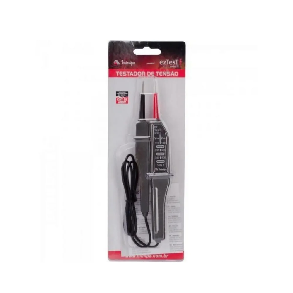 Teste de Voltagem CAT.III 600V 150 A 500V Minipa EZTEST II