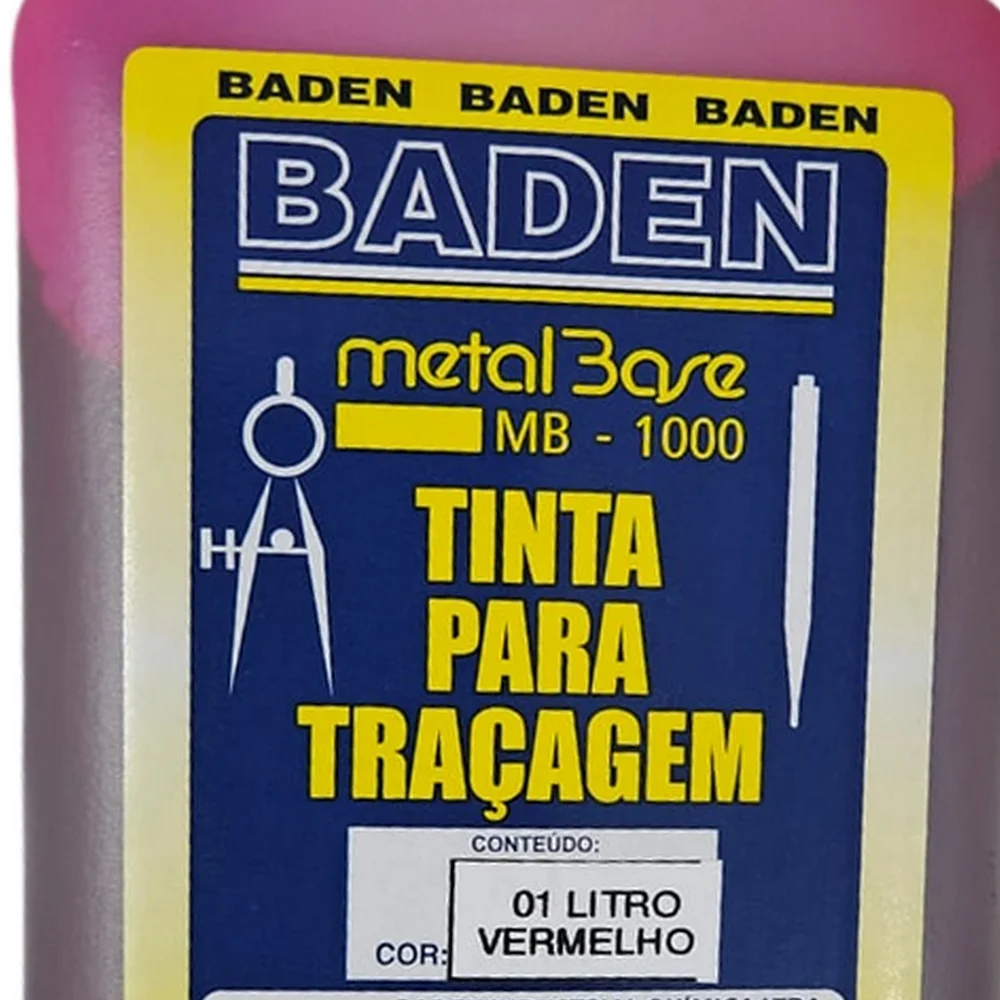Tinta de Riscagem Vermelha 1L Baden MB1000