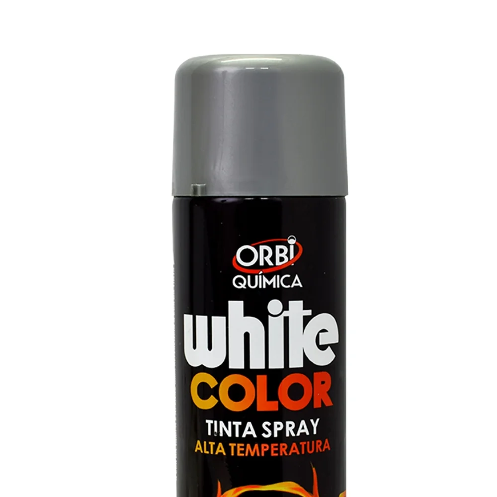Tinta Spray Aluminio Alta Temperatura Orbi Spray 340ML Orbi WHITE COLOR