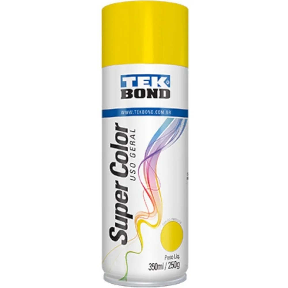Tinta Spray Amarelo Uso Geral 350ML Tekbond SUPER COLOR