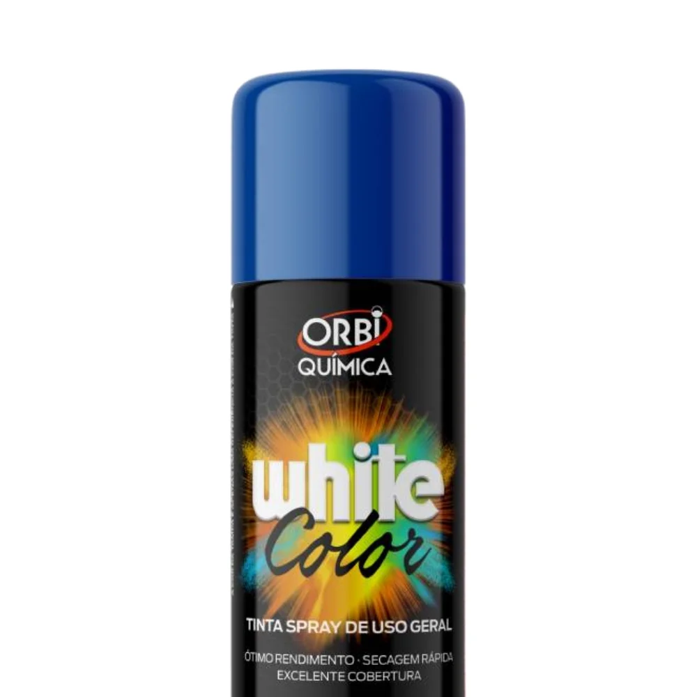 Tinta Spray Azul Uso Geral Orbi Spray 340ML Orbi WHITE COLOR