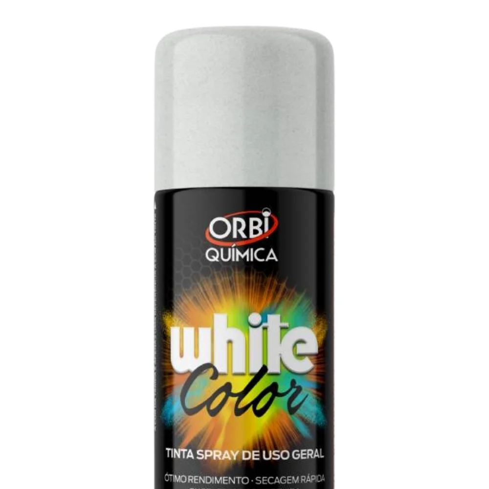 Tinta Spray Branco Fosco Uso Geral Orbi Spray 340ML Orbi WHITE COLOR