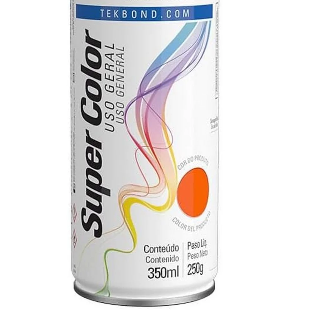 Tinta Spray Laranja Uso Geral 350ML Tekbond SUPER COLOR