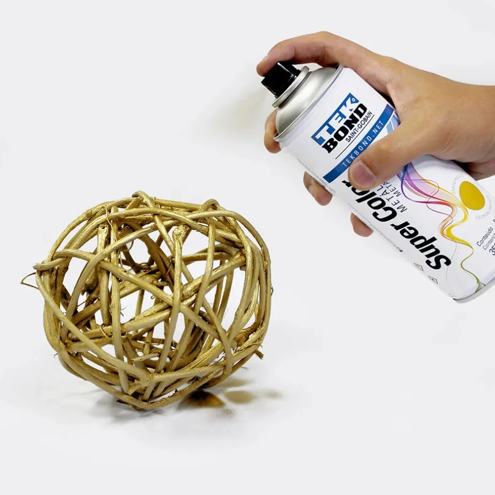 Tinta Spray Ouro Metalico Uso Geral 350ML Tekbond SUPER COLOR