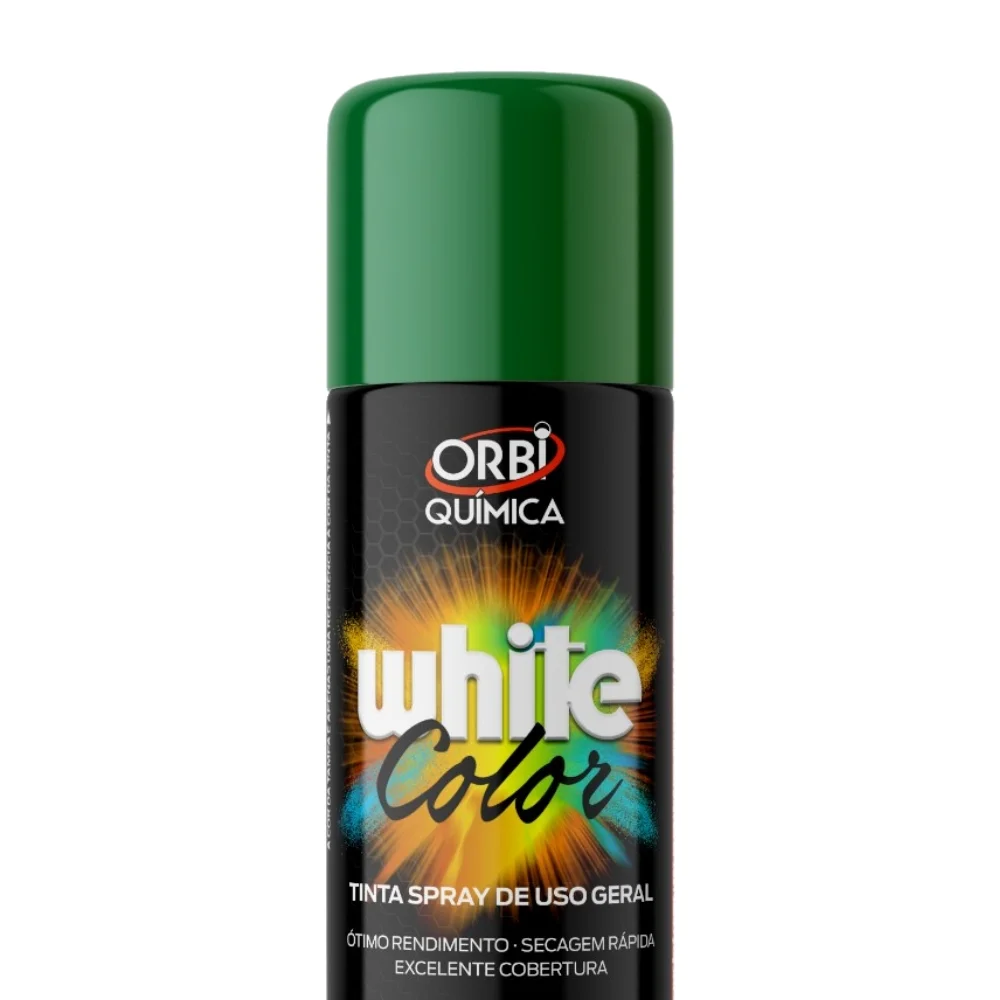 Tinta Spray Verde Uso Geral Orbi Spray 340ML Orbi WHITE COLOR