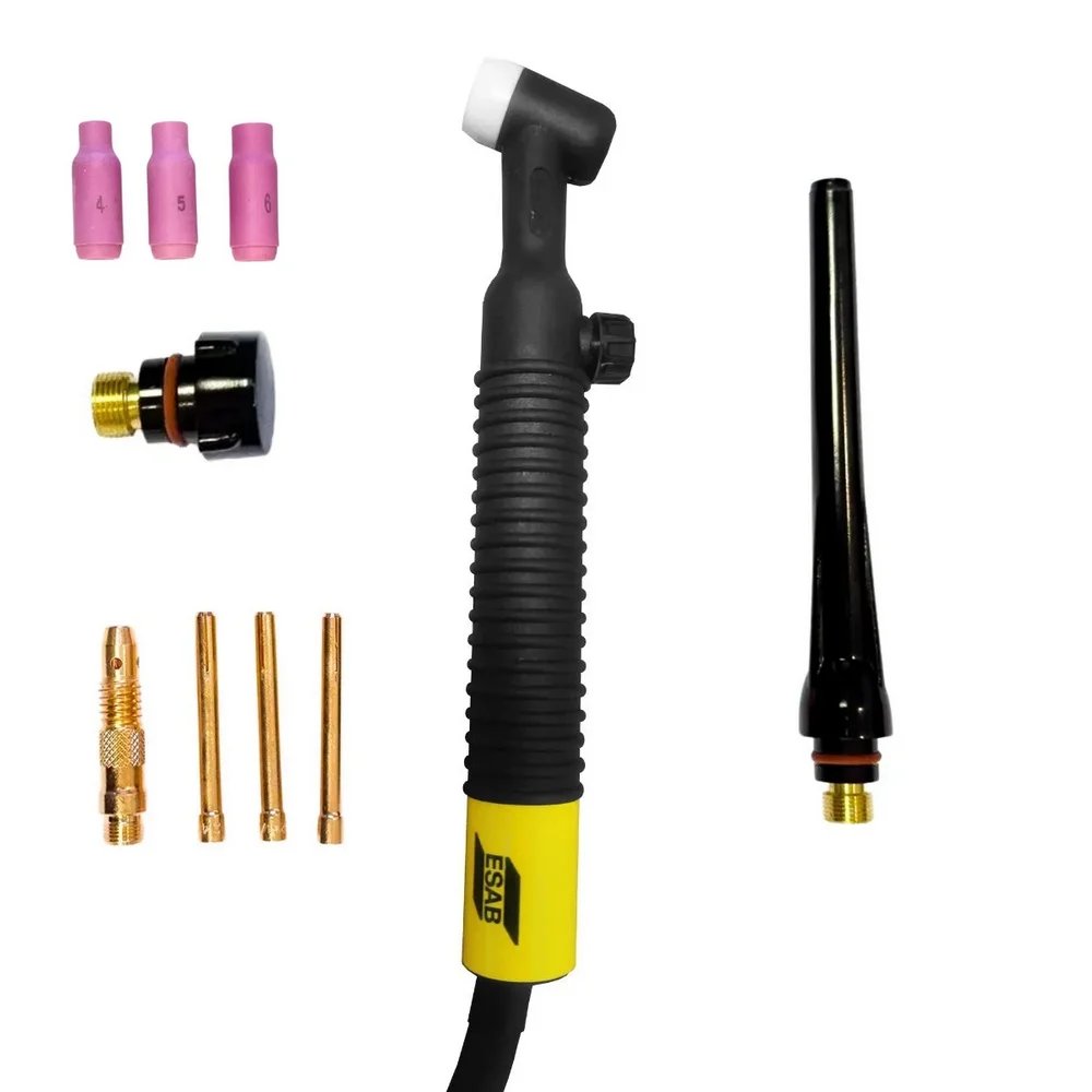 Tocha Tig Valvulada Refrigerada a Gas Conexao TSB 13MM 3,5M 200A Esab SR26V