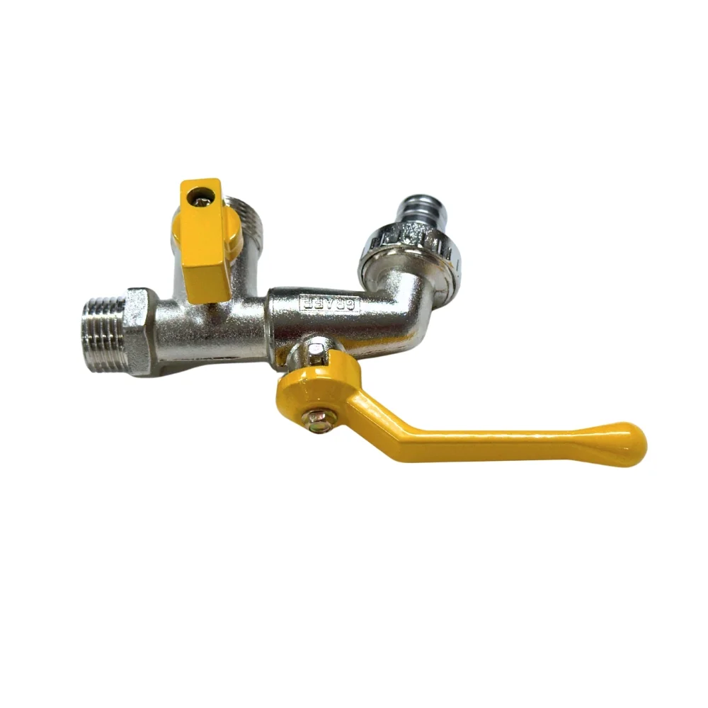 Torneira com Registro 2 Saidas 1/2" E 3/4" Graff 6910001