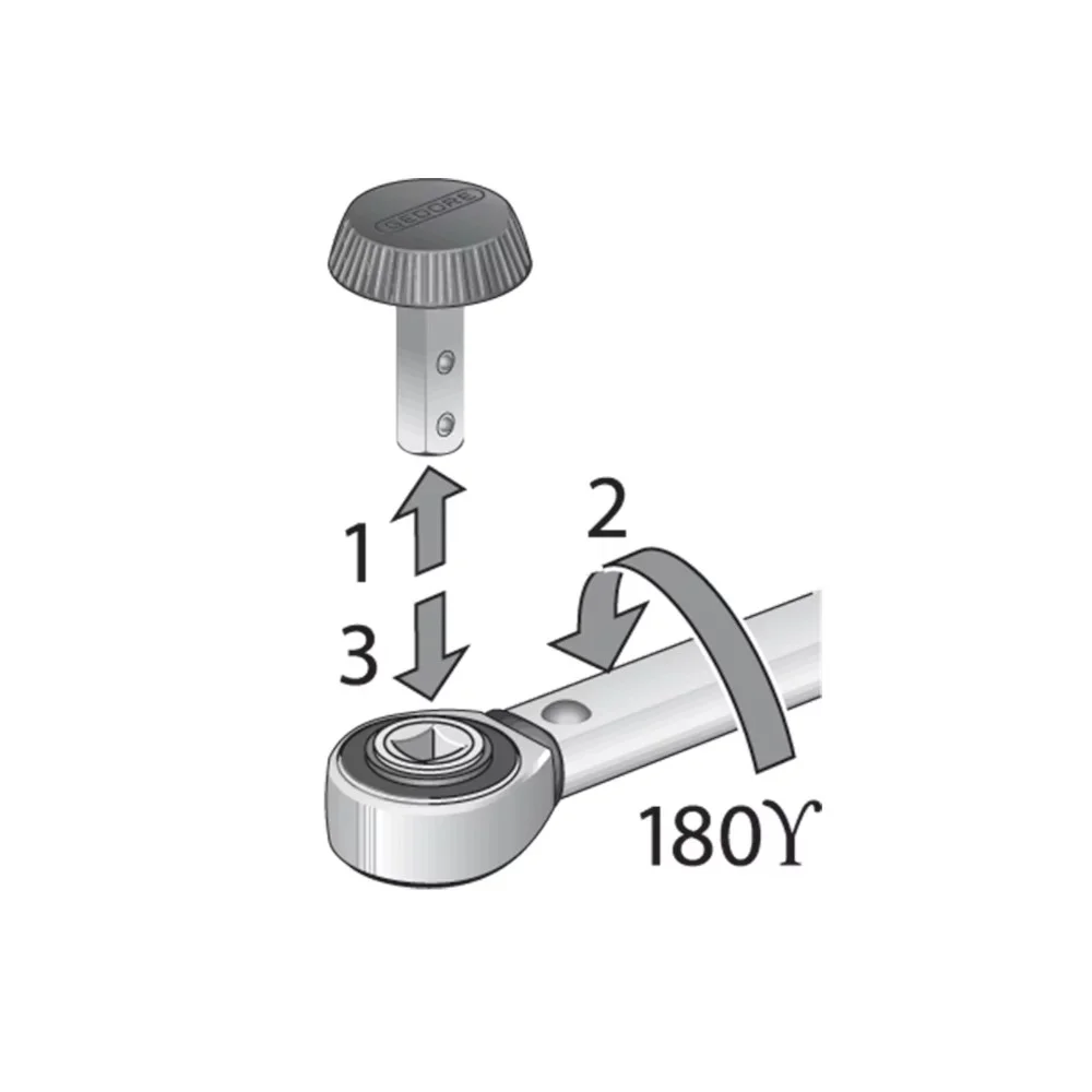 Torquimetro de Estalo Dremaster Encaixe 1/2" 40-200NM Gedore DMUK200
