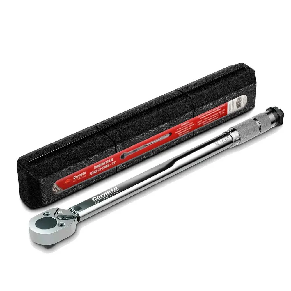 Torquimetro de Estalo Encaixe 1/2" 28-210NM Corneta 5650002