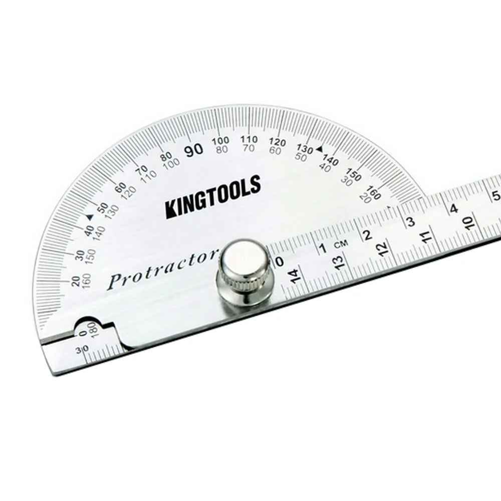 Transferidor de Angulo Tipo Meia LUA com Lamina 145MM 180 GRAUS Kingtools 600090