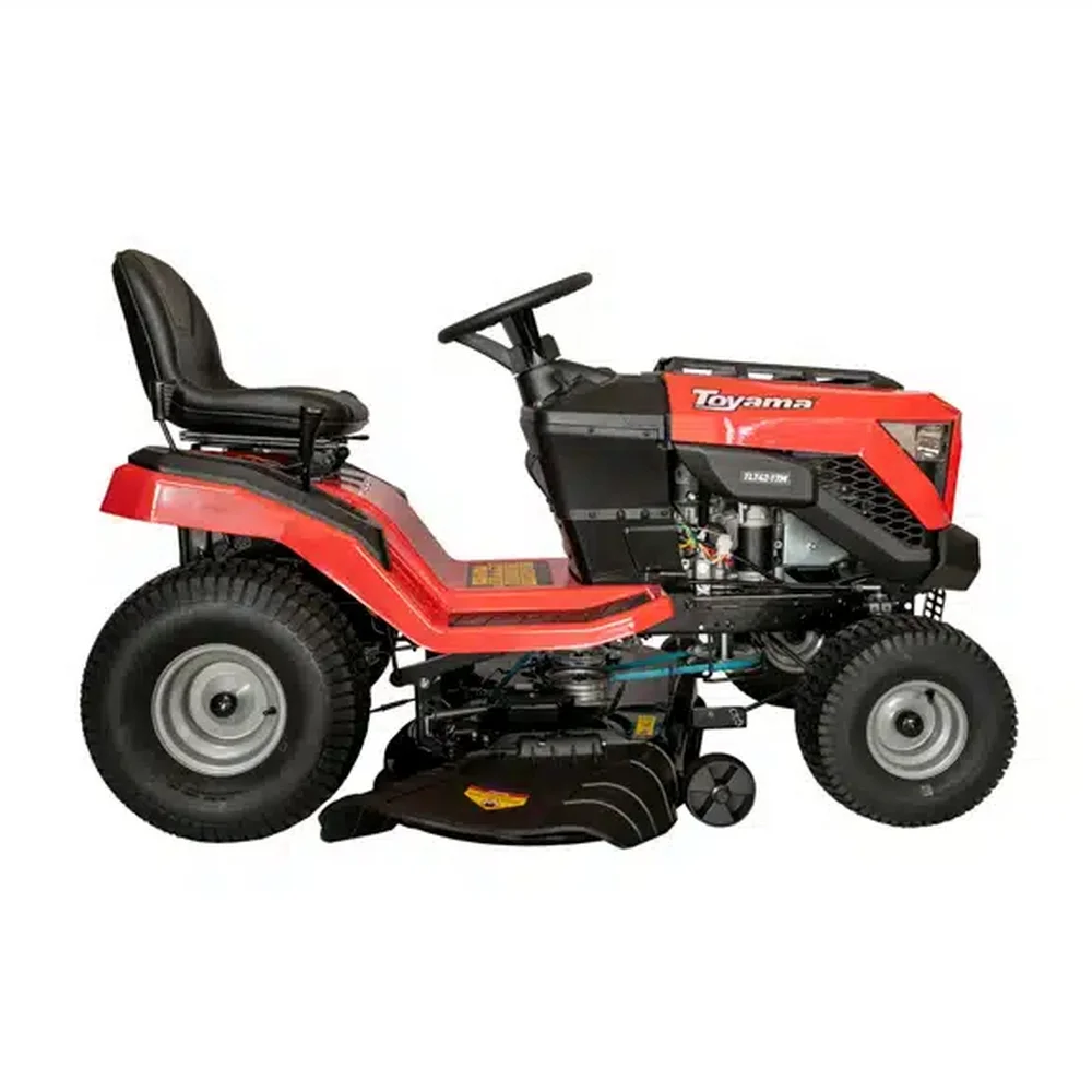 Trator de Cortar Grama Gasolina Partida Eletrica 452CC Cambio Manual Motor 4T 42" 17HP Toyama TLT42-17M