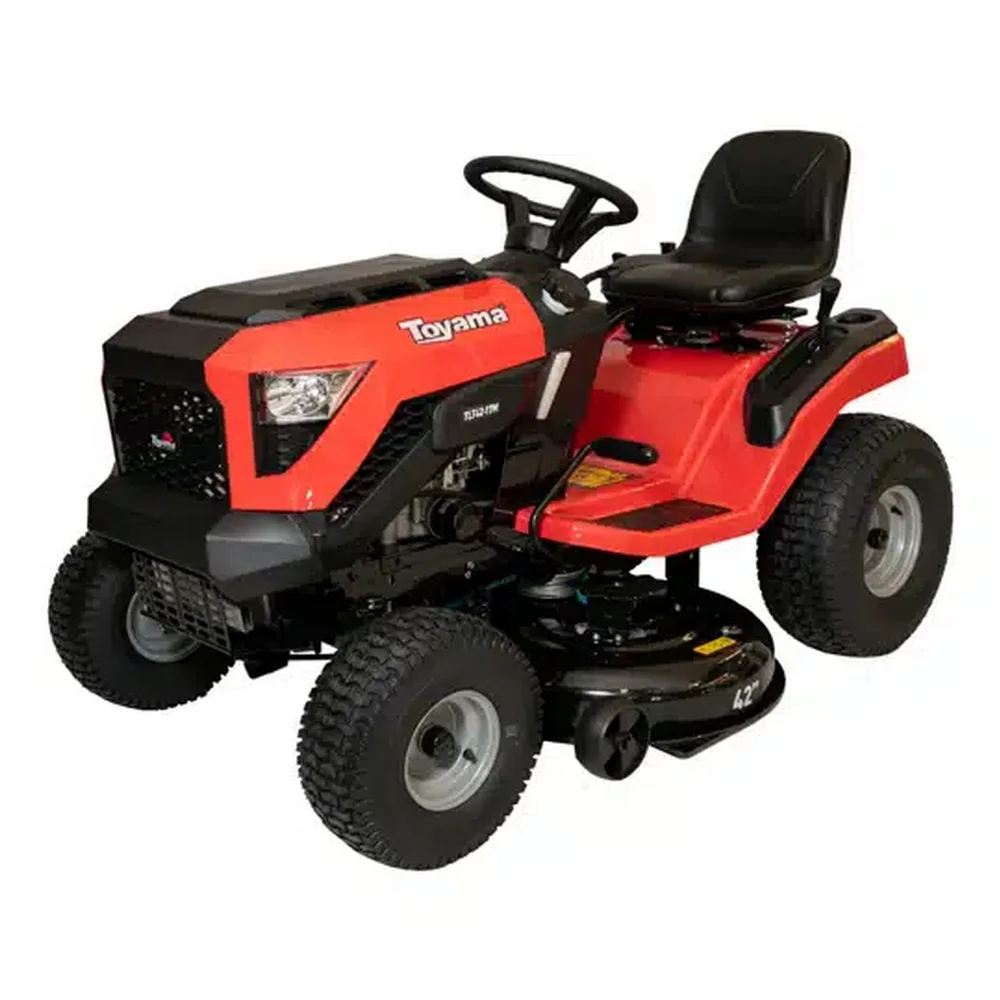 Trator de Cortar Grama Gasolina Partida Eletrica 452CC Cambio Manual Motor 4T 42" 17HP Toyama TLT42-17M