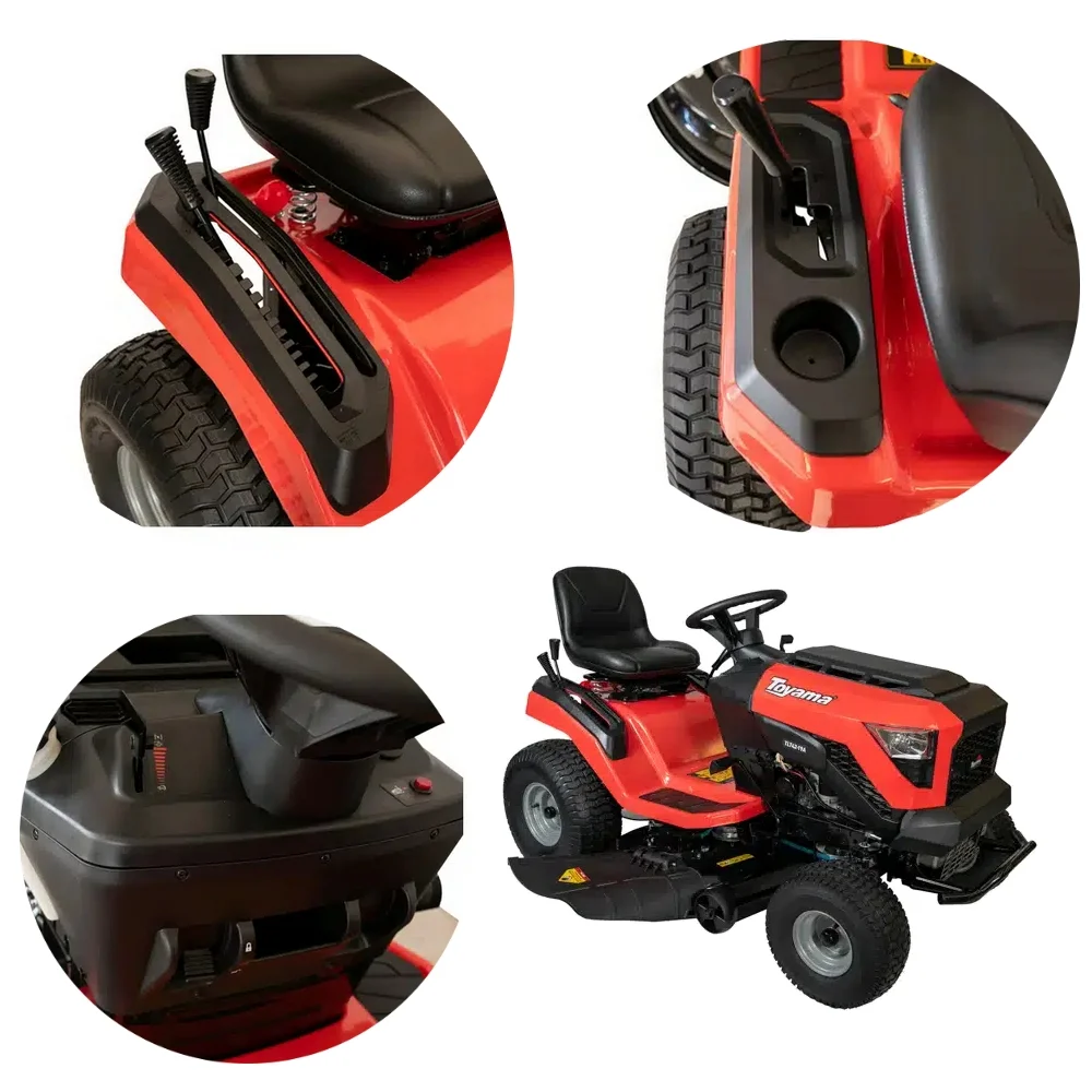 Trator de Cortar Grama Gasolina Partida Eletrica 546CC Cambio Automatico Motor 4T 42" 19,5HP Toyama TLT42-19A