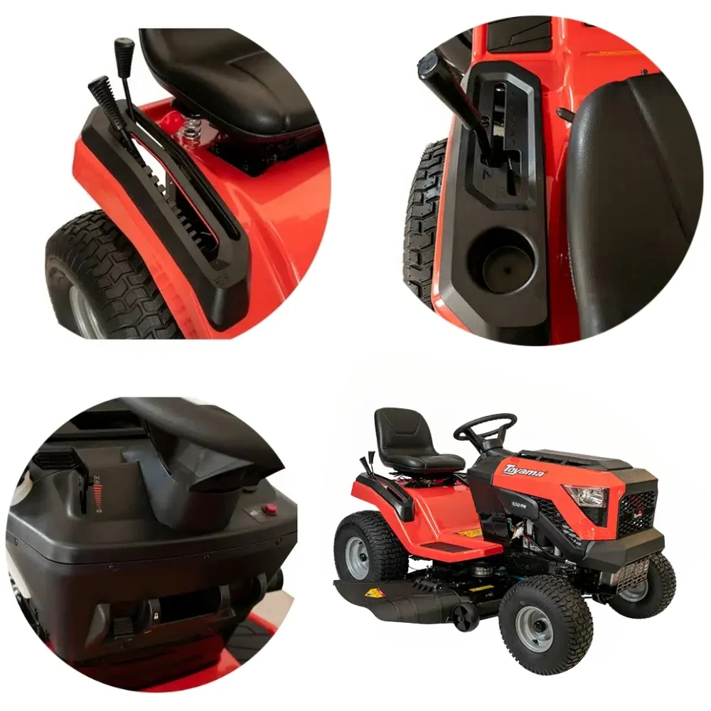 Trator de Cortar Grama Gasolina Partida Eletrica 546CC Cambio Manual Motor 4T 42" 19,5HP Toyama TLT42-19M