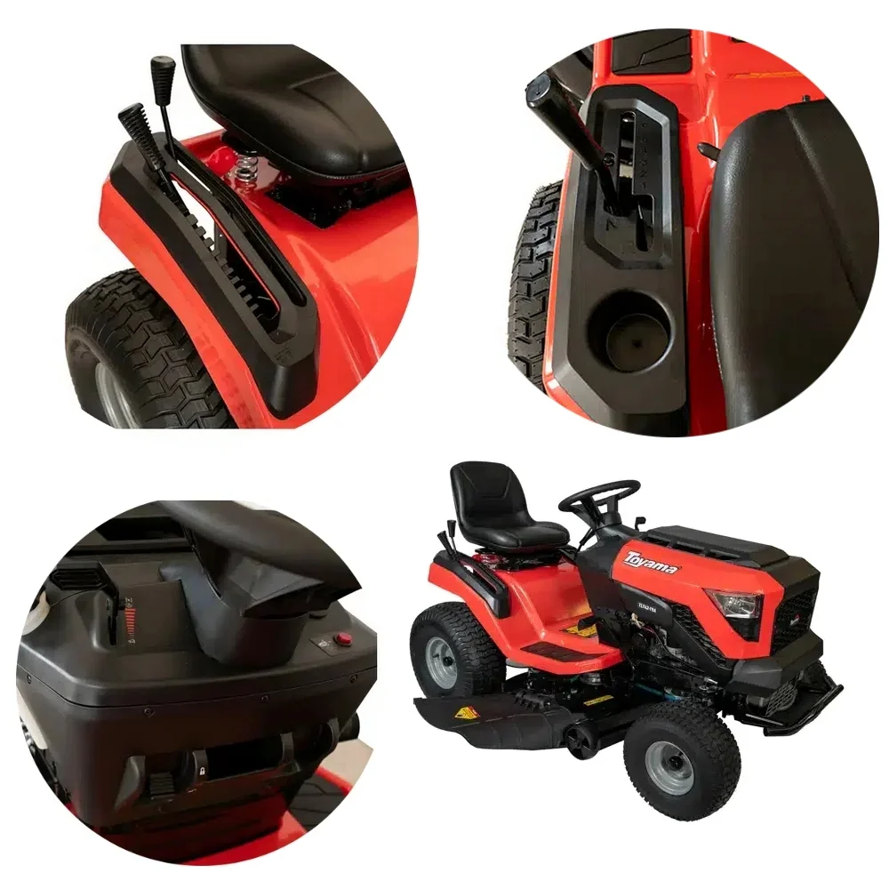 Trator de Cortar Grama Gasolina Partida Eletrica 546CC Cambio Manual Motor 4T 42" 19,5HP Toyama TLT42-19M