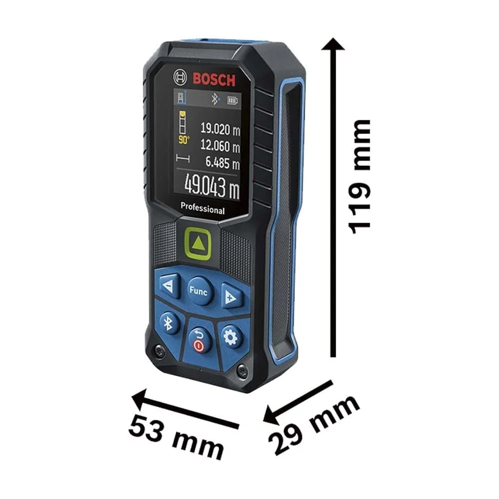 Trena a Laser Digital com Bluetooth Laser Verde 50M Bosch GLM 50-27 CG