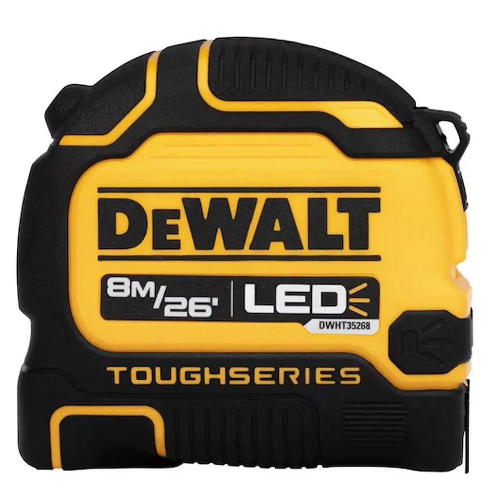 Trena de Aco Caixa Plastica Com LED Graduacao Em MM/POL Trava e Presilha 8MX1" Dewalt DWHT35268M