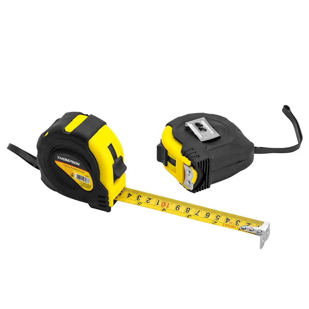 Trena de Aco Caixa Plastica Emborrachada Graduacao Em MM/POL com Trava e Ponta Magnetica 5MX3/4" Thompson 263