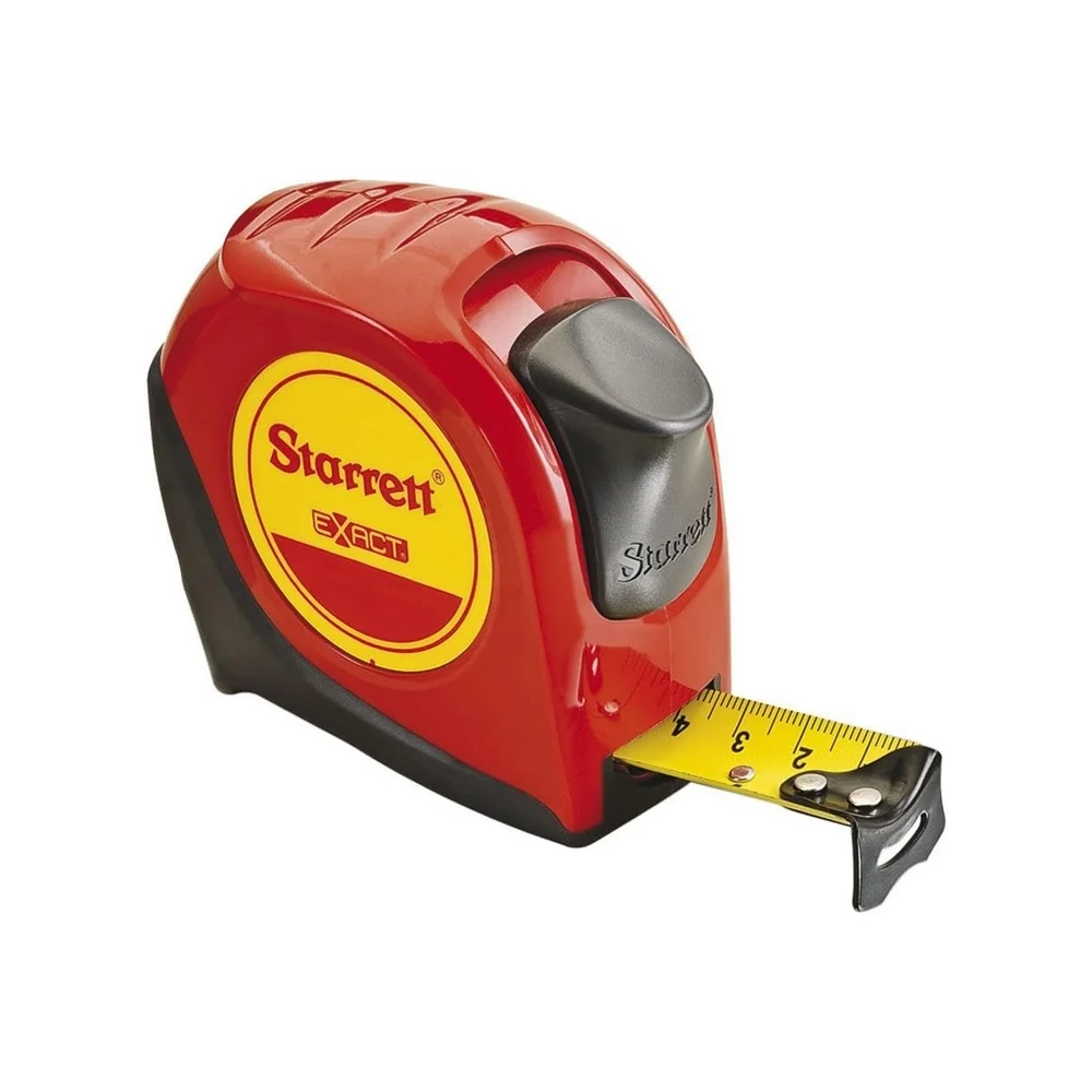 Trena de Aco Caixa Plastica Emborrachada Graduacao Em MM/POL com Trava e Presilha 5MX3/4" Starrett KTX34-5ME-S