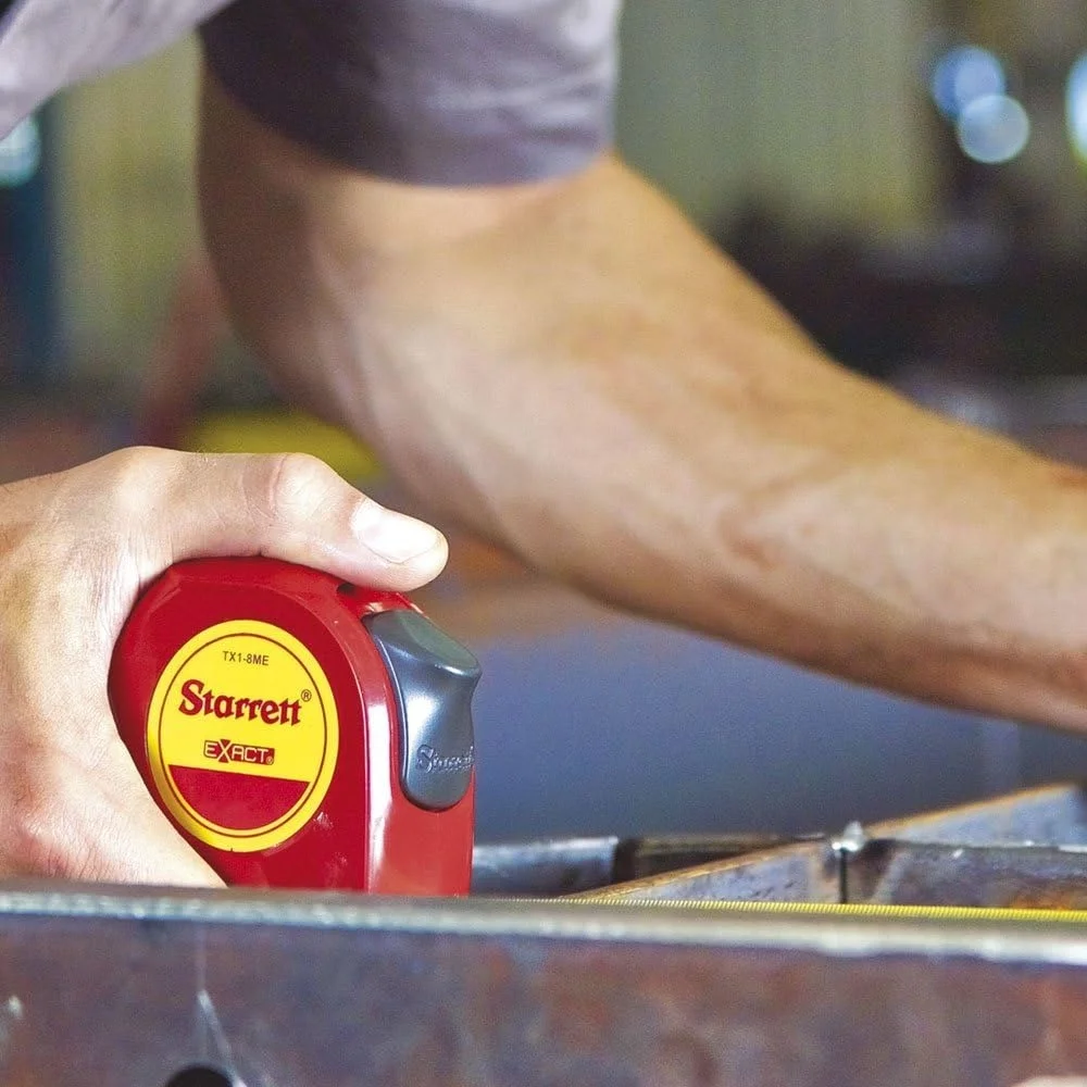 Trena de Aco Caixa Plastica Emborrachada Graduacao Em MM/POL com Trava e Presilha 5MX3/4" Starrett KTX34-5ME-S