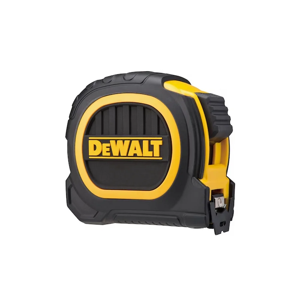 Trena de Aco Caixa Plastica Emborrachada Graduacao Em MM/POL com Trava e Presilha 8MX1" Dewalt DWHT34196L