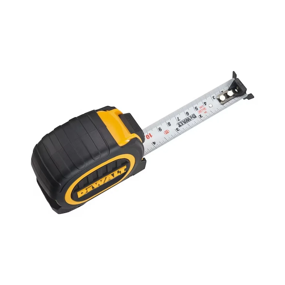 Trena de Aco Caixa Plastica Emborrachada Graduacao Em MM/POL com Trava e Presilha 8MX1" Dewalt DWHT34196L