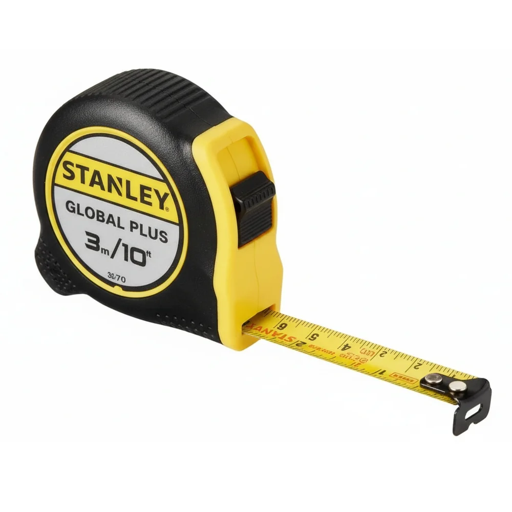 Trena de Aco Caixa Plastica Emborrachada Graduacao Em MM/POL - Global Plus 3MX1/2" Stanley 30-710