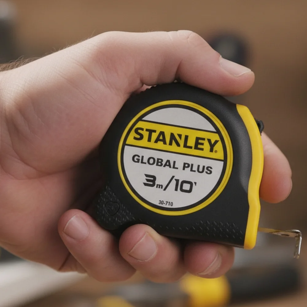Trena de Aco Caixa Plastica Emborrachada Graduacao Em MM/POL - Global Plus 3MX1/2" Stanley 30-710