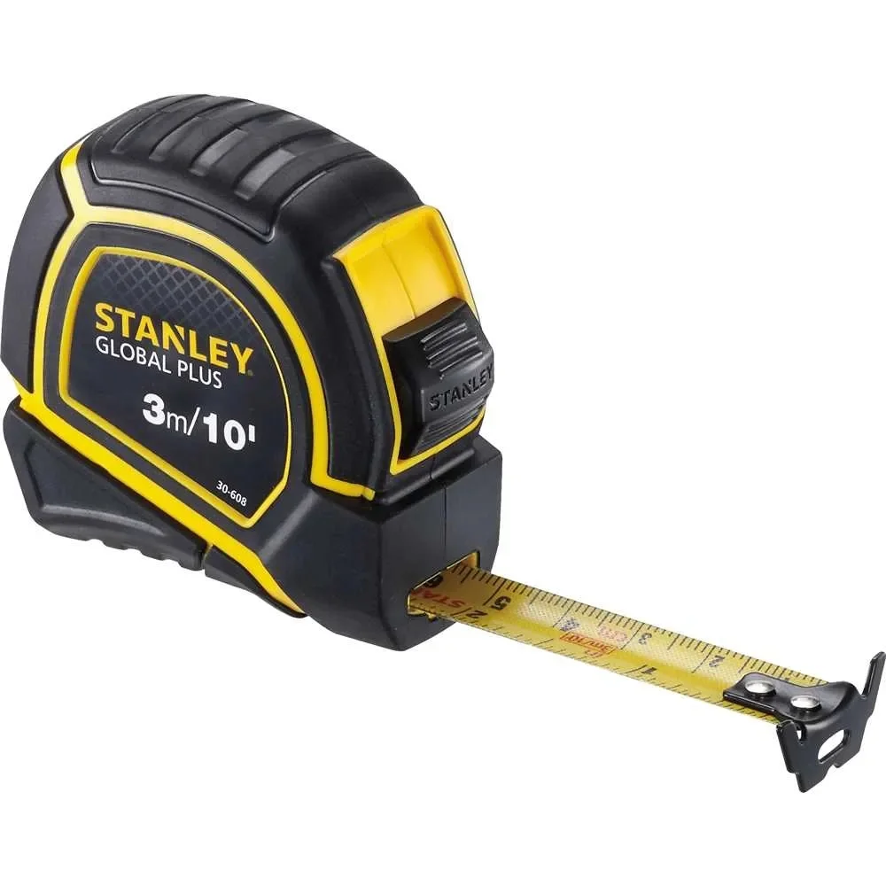 Trena de Aco Caixa Plastica Emborrachada Graduacao Em MM/POL - Global Plus 3MX1/2" Stanley 30-608