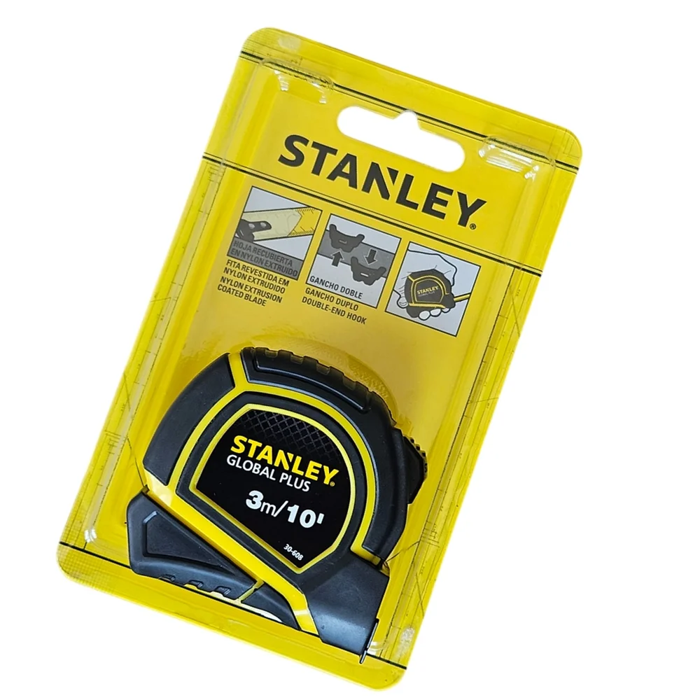 Trena de Aco Caixa Plastica Emborrachada Graduacao Em MM/POL - Global Plus 3MX1/2" Stanley 30-608