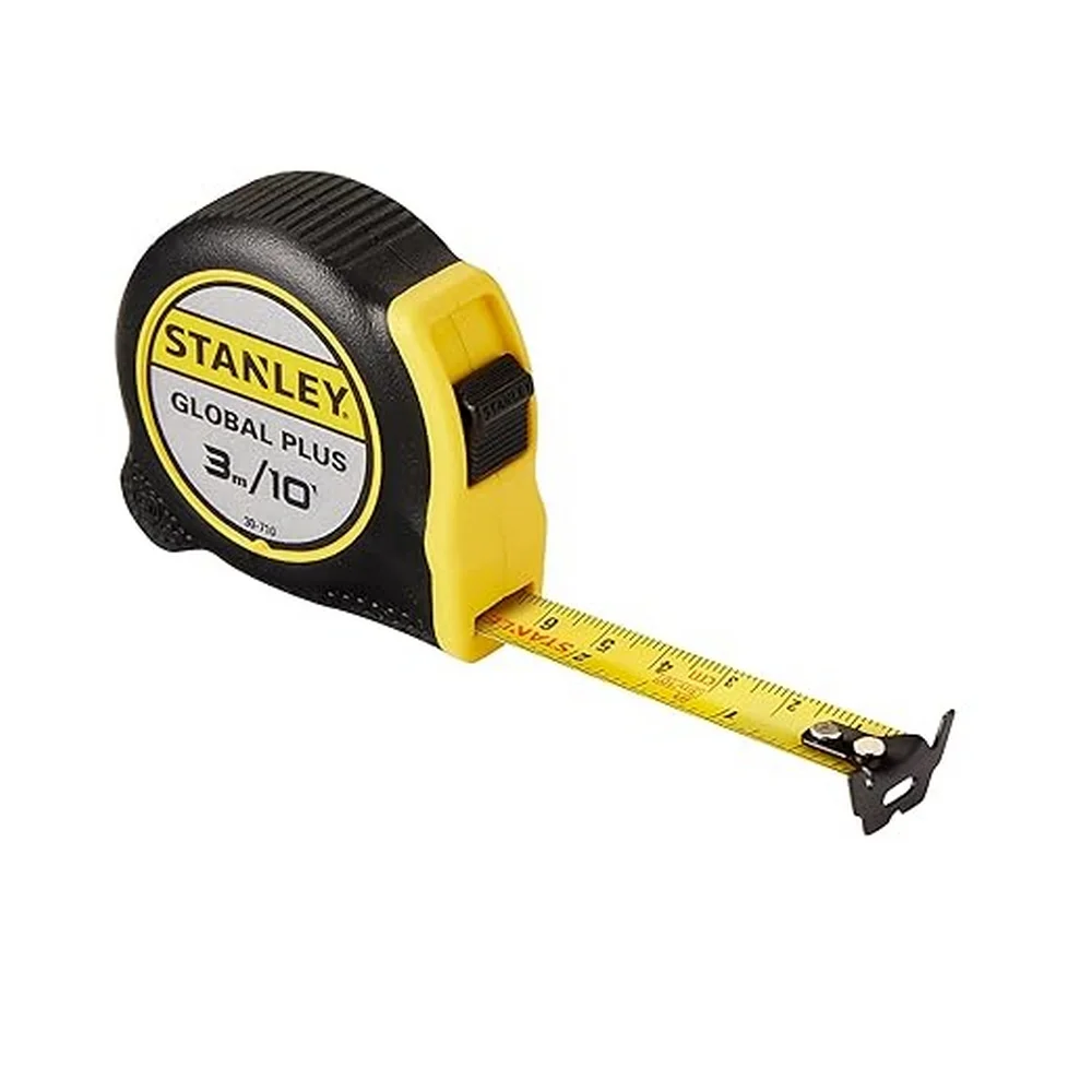 Trena de Aco Caixa Plastica Emborrachada Graduacao Em MM/POL - Global Plus 3MX1/2" Stanley 30,710