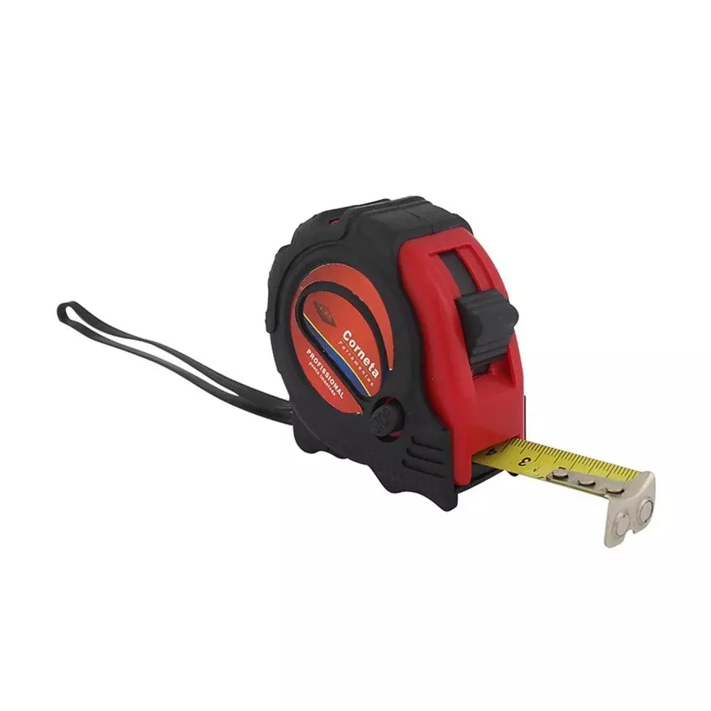 Trena de Aco Caixa Plastica Graduacao Em MM/POL com Trava e Presilha 5MX1" Corneta 9102505