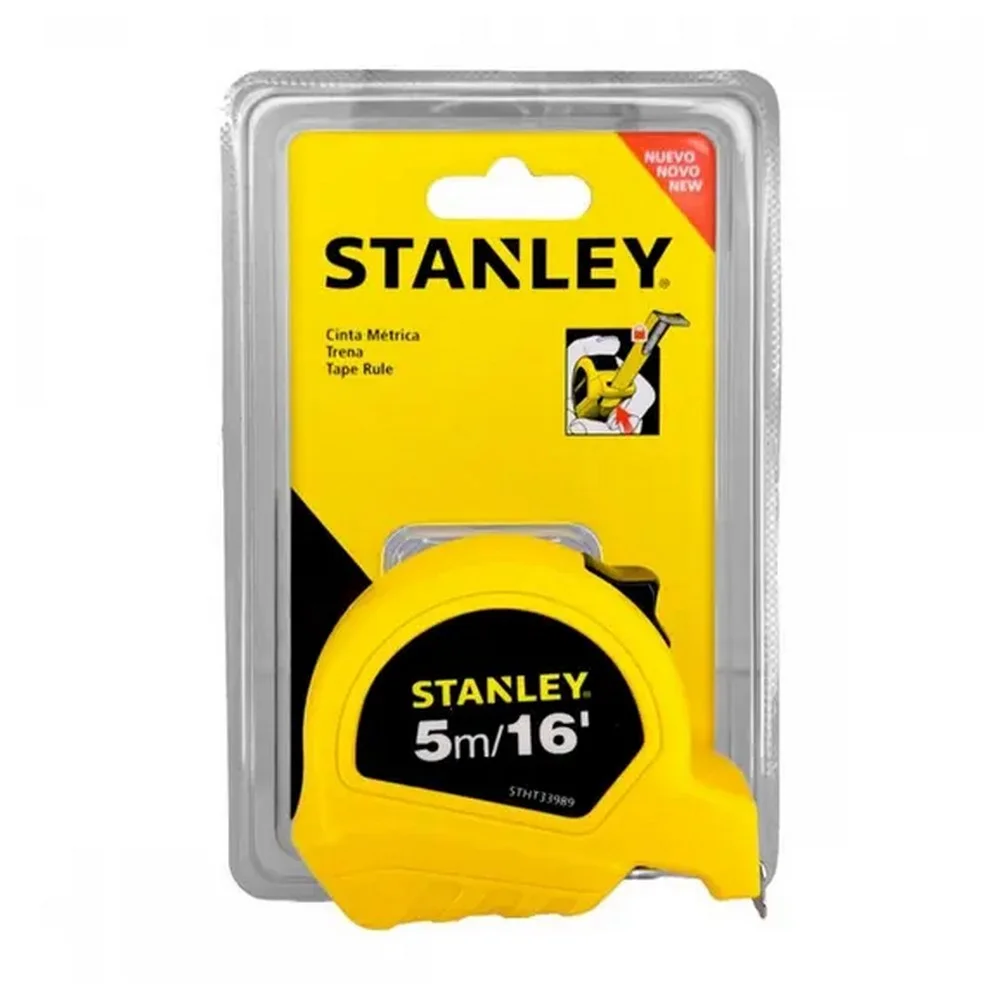Trena de Aco Caixa Plastica Graduacao Em MM/POL com Trava e Presilha 5MX3/4" Stanley STHT33989-840