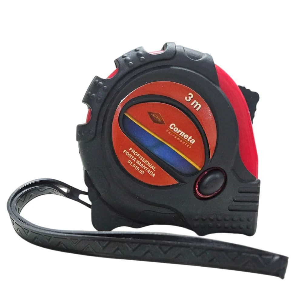 Trena de Aco Caixa Plastica Graduacao MM/POL com Trava e Presilha 3MX3/4" Corneta 9101903