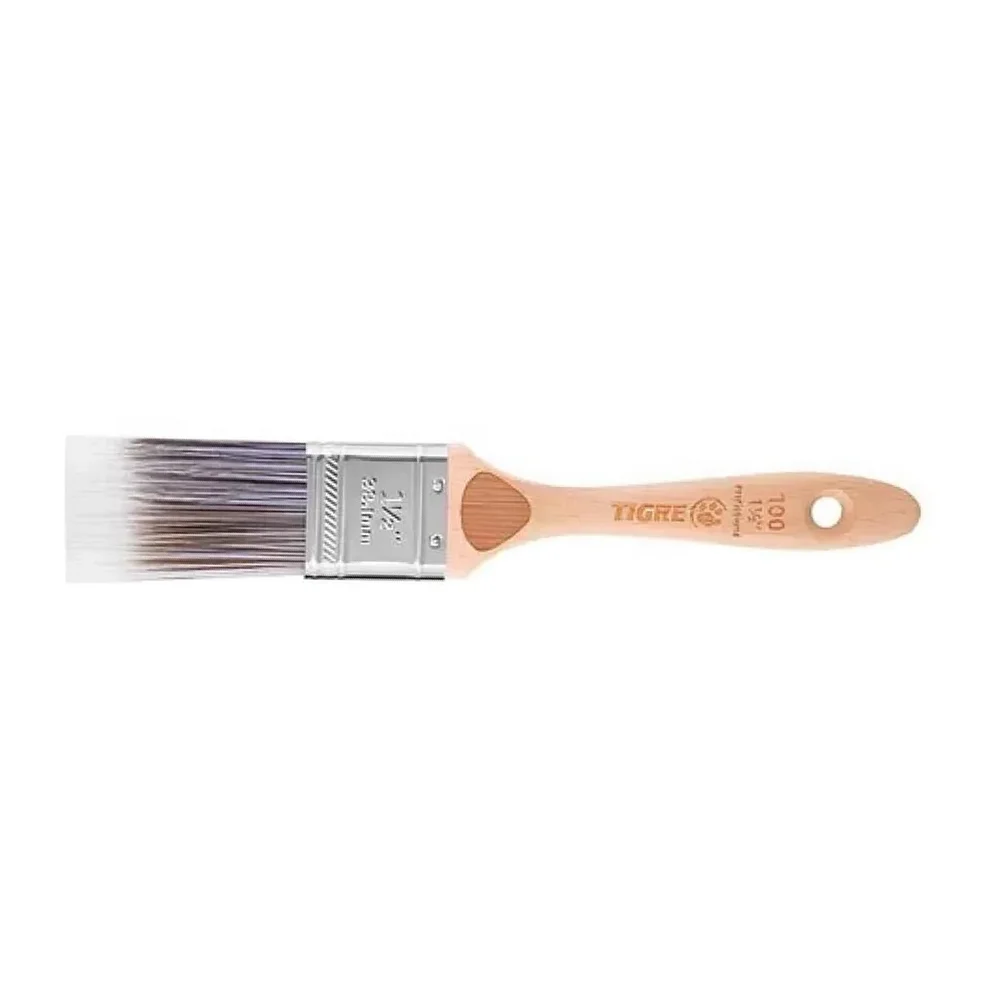Trincha para Pintura Cerda Longa Reta Sintetica PRO para Todos OS Tipos de Tinta 1.1/2" Tigre 100
