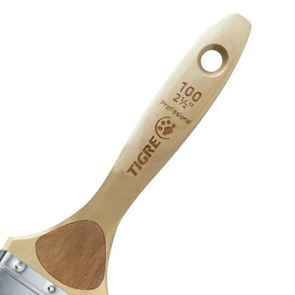 Trincha para Pintura Cerda Longa Reta Sintetica PRO para Todos OS Tipos de Tinta 2.1/2" Tigre 100
