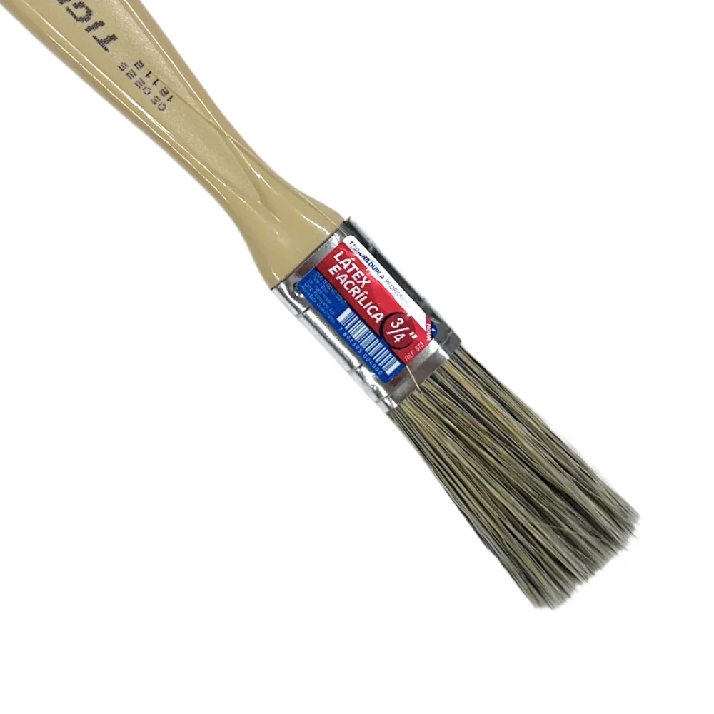 Trincha para Pintura Dupla Cerda Gris Para Tinta Latex e Acrilica 3/4" Tigre 573