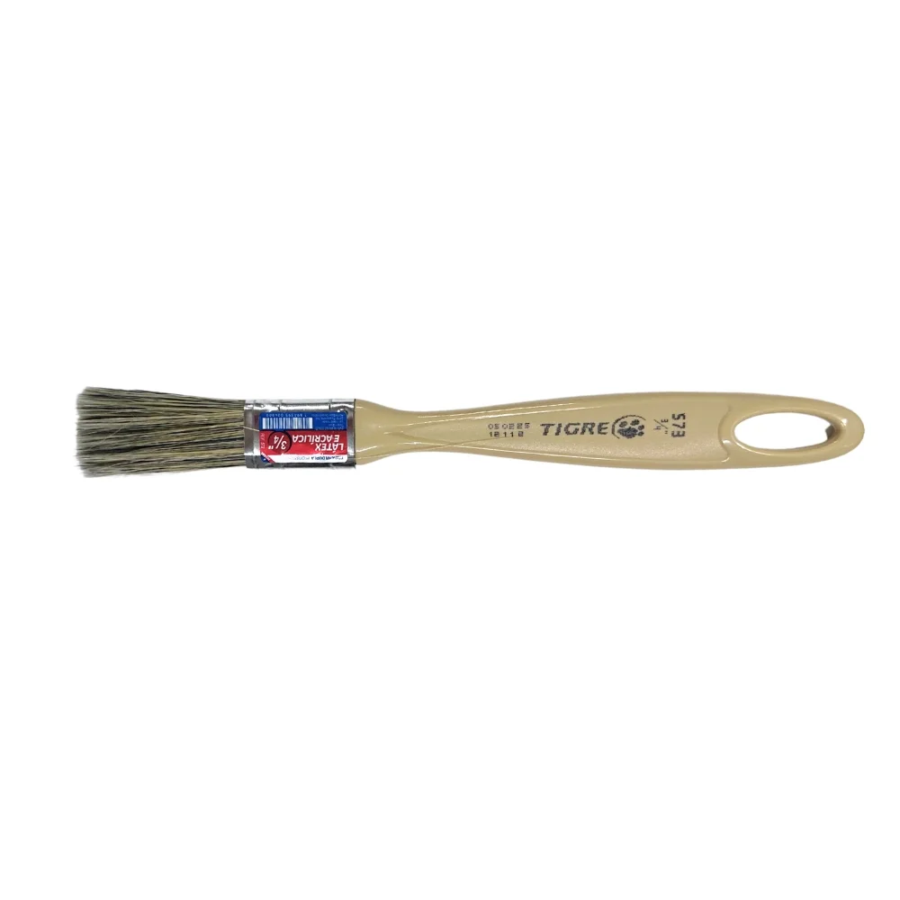 Trincha para Pintura Dupla Cerda Gris Para Tinta Latex e Acrilica 3/4" Tigre 573