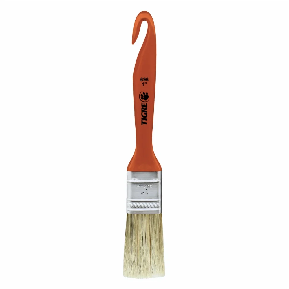 Trincha para Pintura Media Cerda Branca Para Verniz e Stain 1" Tigre 696