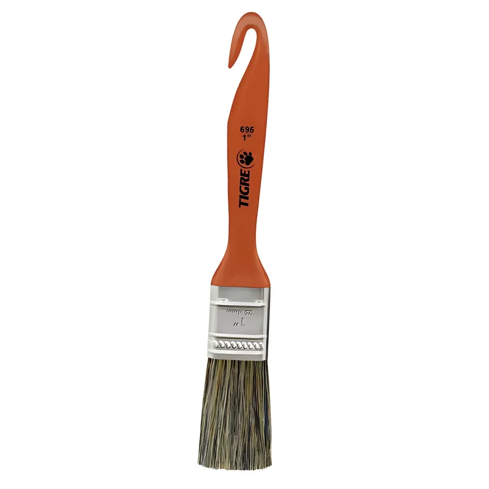 Trincha para Pintura Media Cerda Gris Para Tinta Latex e Acrilica 1" Tigre 695